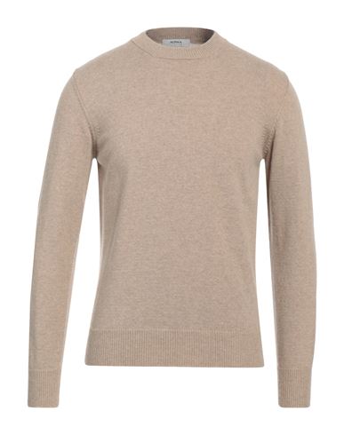 Shop Alpha Studio Man Sweater Beige Size 44 Wool