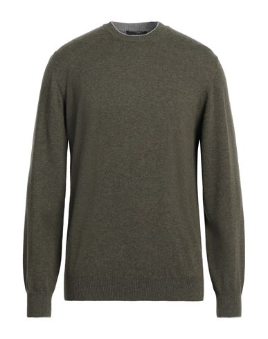 Shop Alpha Studio Man Sweater Military Green Size 46 Wool
