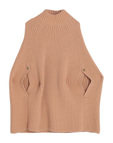 Elisabetta Franchi Woman Turtleneck Apricot Size 4 Wool, Acrylic, Polyester, Polyamide In Orange