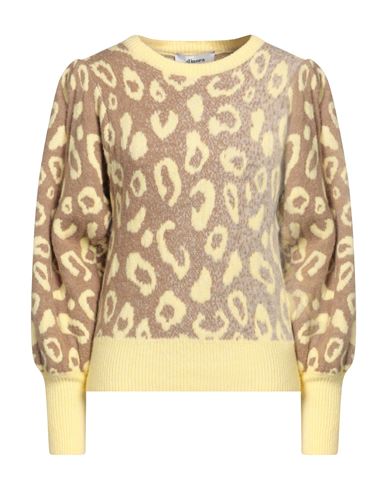 Dimora Woman Sweater Light Yellow Size 8 Acrylic, Polyamide, Polystyrene, Viscose, Wool
