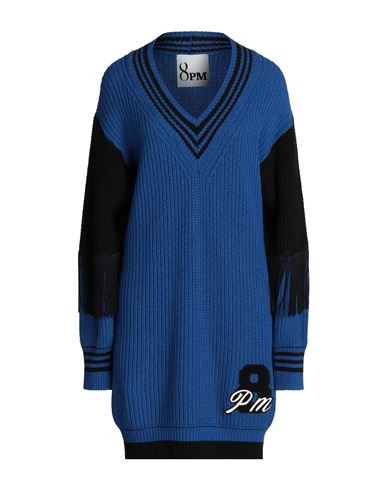 8PM 8PM WOMAN MINI DRESS BRIGHT BLUE SIZE S VISCOSE, POLYAMIDE, MERINO WOOL, CASHMERE, ACETATE 