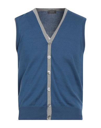 Rossopuro Man Cardigan Pastel Blue Size 3 Cotton