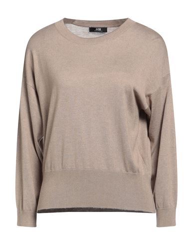 Alpha Studio Woman Sweater Sand Size 12 Mulberry Silk, Cashmere In Beige