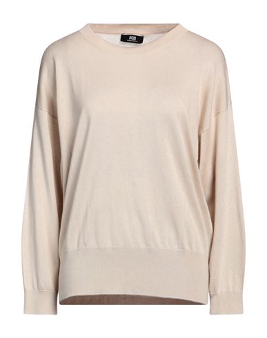 ALPHA STUDIO ALPHA STUDIO WOMAN SWEATER BEIGE SIZE 10 MULBERRY SILK, CASHMERE