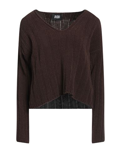 Alpha Studio Woman Sweater Cocoa Size 6 Wool, Polyamide, Cotton In Brown