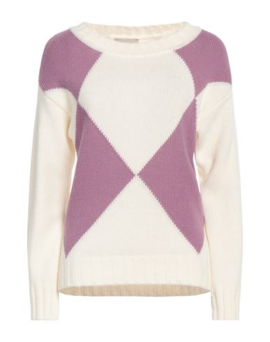N.o.w. Andrea Rosati Cashmere N. O.w. Andrea Rosati Cashmere Woman Sweater Mauve Size L Cashmere, Viscose, Wool, Polyamide In Purple