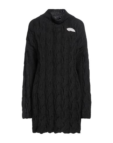 Pink Memories Woman Turtleneck Black Size 8 Acrylic, Mohair Wool, Polyamide, Wool