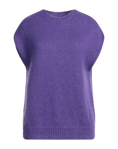 Alpha Studio Woman Sweater Purple Size 4 Polyamide, Mohair Wool, Wool