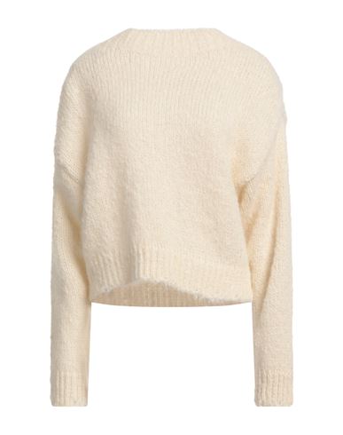 Aniye By Woman Sweater Cream Size S Mohair Wool, Alpaca Wool, Polyamide In White
