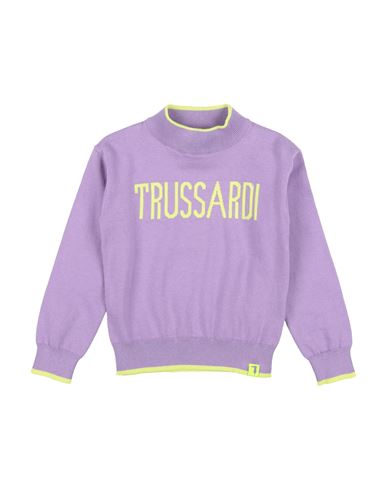 Shop Trussardi Junior Toddler Girl Turtleneck Light Purple Size 4 Cotton, Nylon