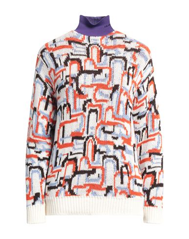 Prada Cashmere And Wool Turtleneck Sweater In Orange