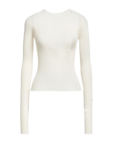 Shop Lanvin Woman Sweater Cream Size L Cashmere, Virgin Wool, Silk In White
