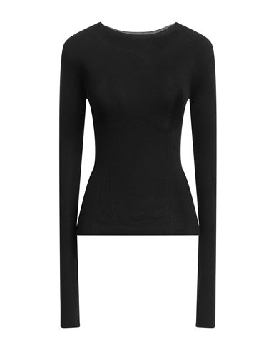 Lanvin Woman Sweater Black Size M Cashmere, Virgin Wool, Silk