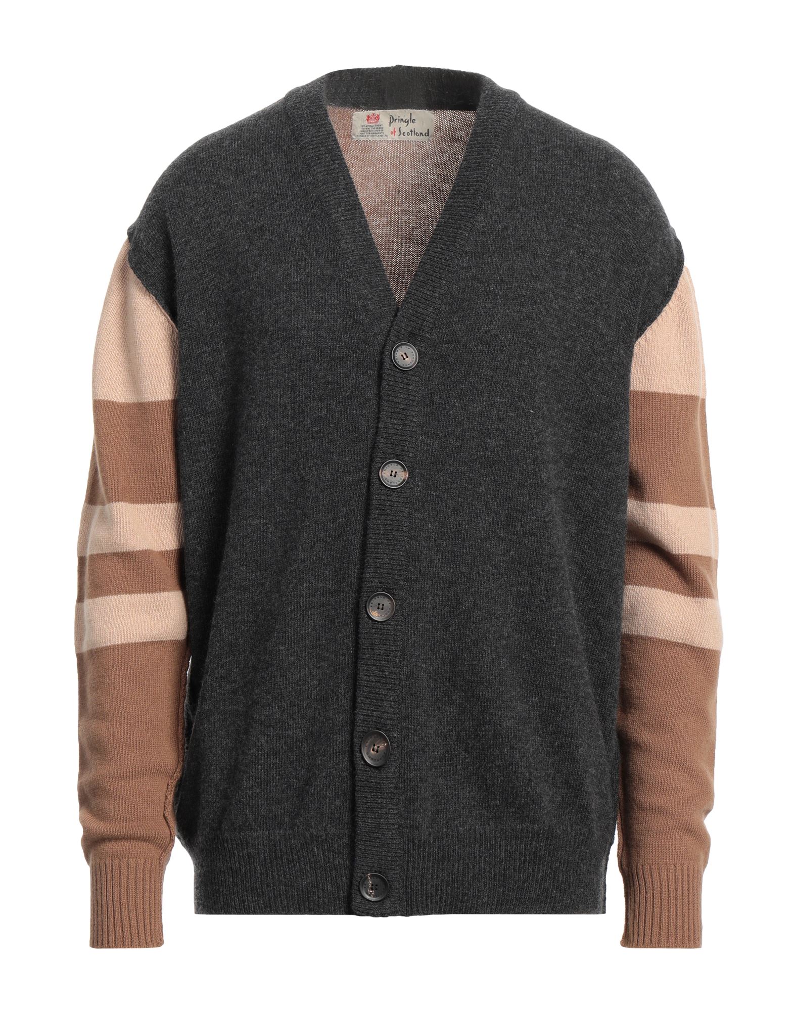 《セール開催中》PRINGLE OF SCOTLAND メンズ カーディガン チャコール XS ウール 89% / カシミヤ 11%