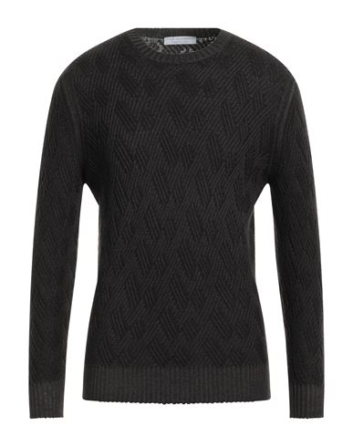 Filippo De Laurentiis Man Sweater Dark Brown Size 40 Merino Wool In Black