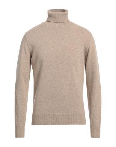 Alpha Studio Man Turtleneck Beige Size 44 Wool