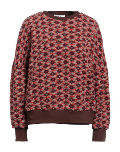 Jijil Woman Sweater Red Size 4 Polyester, Virgin Wool, Cotton, Elastane