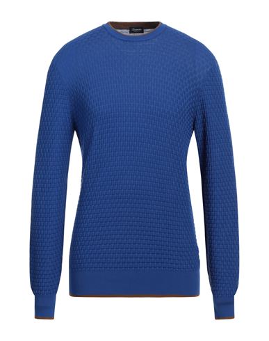 Drumohr Man Sweater Blue Size 42 Cotton