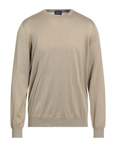 Drumohr Man Sweater Khaki Size 46 Cotton In Beige