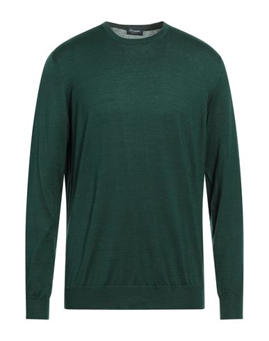 Drumohr Man Sweater Green Size 44 Cotton