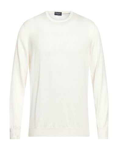 Drumohr Man Sweater White Size 44 Cotton
