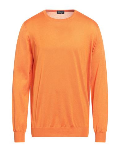 Drumohr Man Sweater Orange Size 44 Cotton