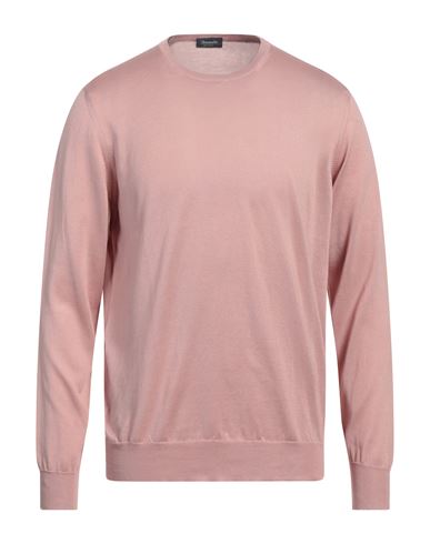 Drumohr Man Sweater Blush Size 42 Cotton In Pink