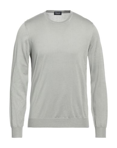 Drumohr Man Sweater Light Grey Size 42 Cotton