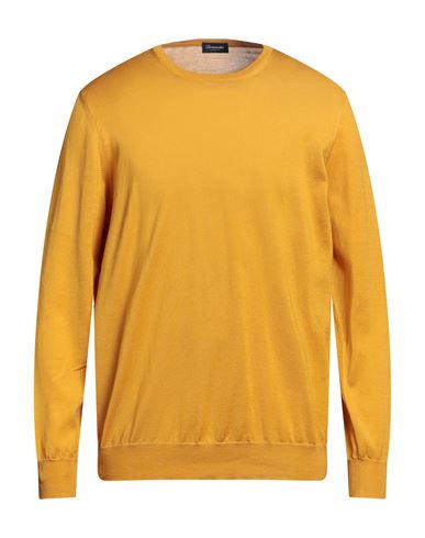 Drumohr Man Sweater Ocher Size 42 Cotton In Yellow