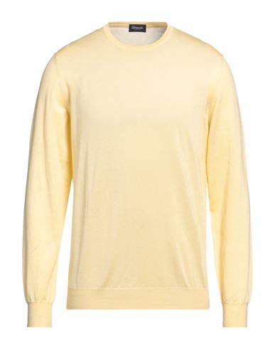 Drumohr Man Sweater Light Yellow Size 42 Cotton