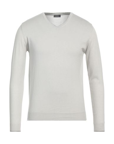 Rossopuro Man Sweater Light Grey Size 4 Cotton, Cashmere