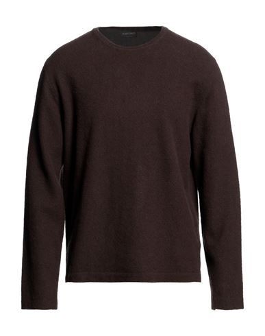 Zanieri Man Sweater Brown Size 44 Lambswool, Cashmere