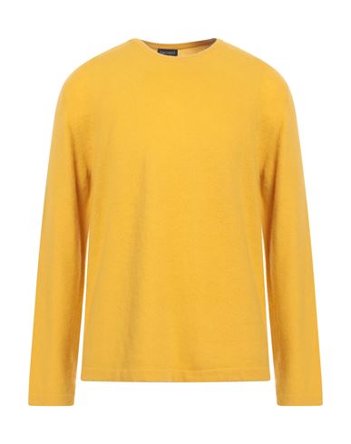 Zanieri Man Sweater Ocher Size 46 Lambswool, Cashmere In Yellow
