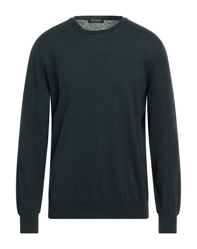 Shop Drumohr Man Sweater Midnight Blue Size 42 Cotton, Linen