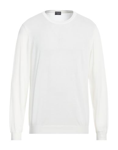 Drumohr Man Sweater Ivory Size 42 Cotton In White