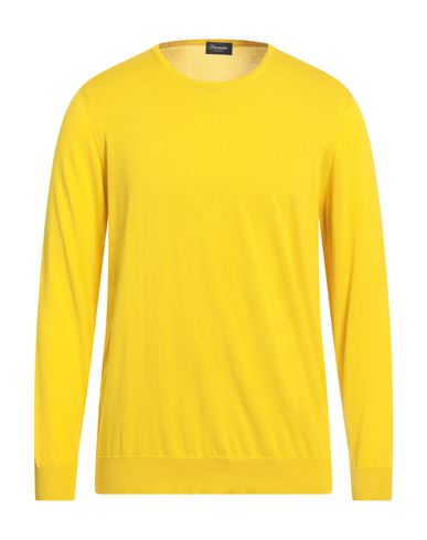 Shop Drumohr Man Sweater Yellow Size 44 Cotton