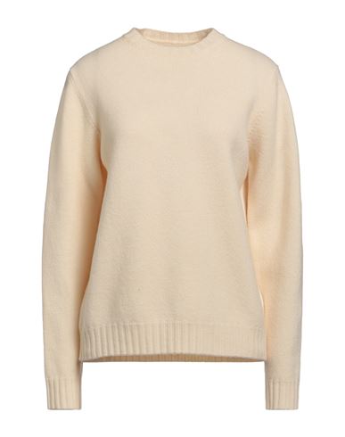 Jil Sander Woman Sweater Ivory Size 8 Wool In White