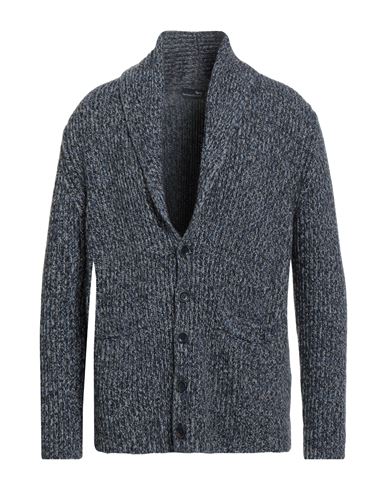 Harmont & Blaine Man Cardigan Navy Size S Polyamide, Wool, Viscose, Cashmere In Blue
