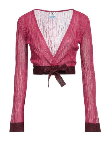 M Missoni Woman Wrap Cardigans Fuchsia Size 8 Viscose, Polyester, Polyamide In Pink