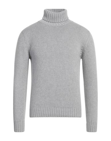 Aragona Man Turtleneck Light Grey Size 40 Wool, Cashmere