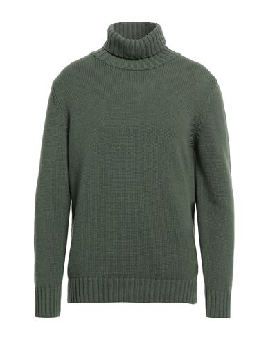 Aragona Man Turtleneck Green Size 42 Wool, Cashmere