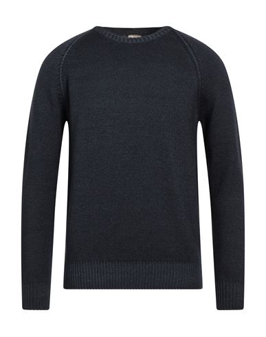H953 Man Sweater Navy Blue Size 40 Merino Wool