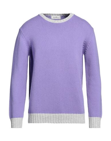 Della Ciana Man Sweater Mauve Size 46 Merino Wool, Cashmere In Purple