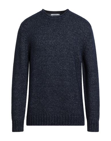 Kangra Cashmere Kangra Man Sweater Navy Size 46 Cotton, Wool, Acrylic, Alpaca Wool In Blue