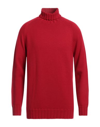H953 Man Turtleneck Red Size 44 Merino Wool