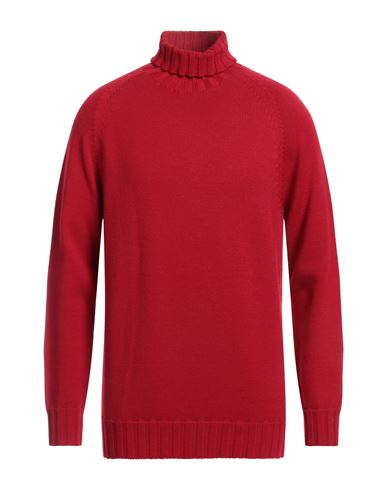 H953 Man Turtleneck Red Size 44 Merino Wool In Red