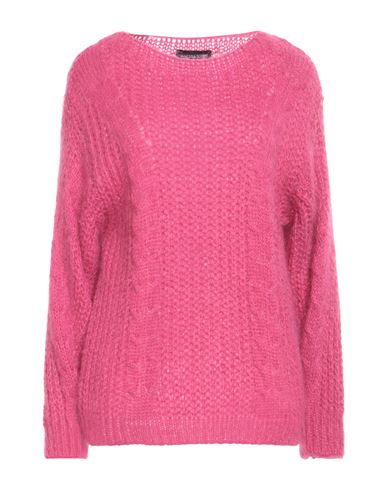 Vanessa Scott Woman Sweater Fuchsia Size Onesize Acrylic, Polyamide, Mohair Wool In Pink