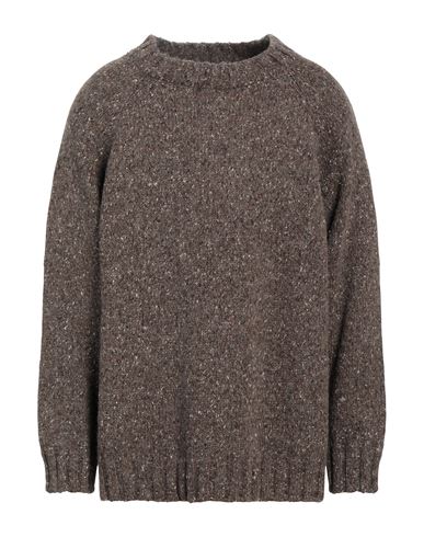 14bros Man Sweater Khaki Size L Virgin Wool In Beige