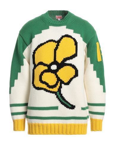 Kenzo Floral Intarsia Sweater In Green