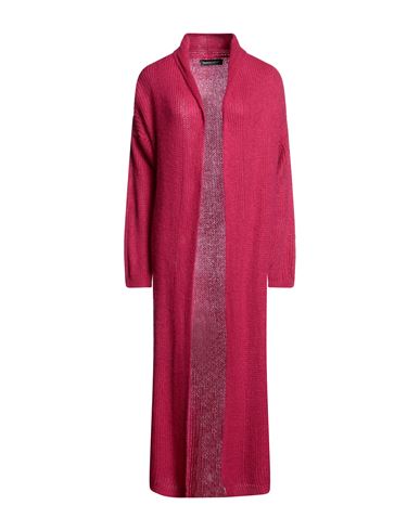 Vanessa Scott Woman Cardigan Fuchsia Size Onesize Acrylic, Polyamide, Mohair Wool In Pink